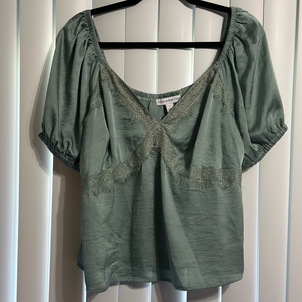& Other Stories Green Blouse